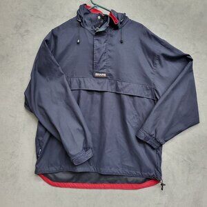 Vintage‎ Chaps Ralph Lauren Mens Jacket Pullover 1/4 Zip Windbreaker Navy Medium